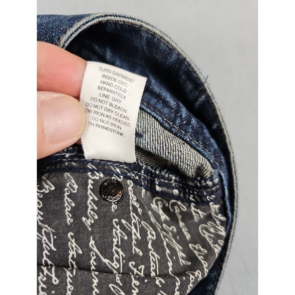 White House Black Market Jeans Size 6R Blanc Flare Leg Embroidered Pockets 31x33 - Picture 10 of 15